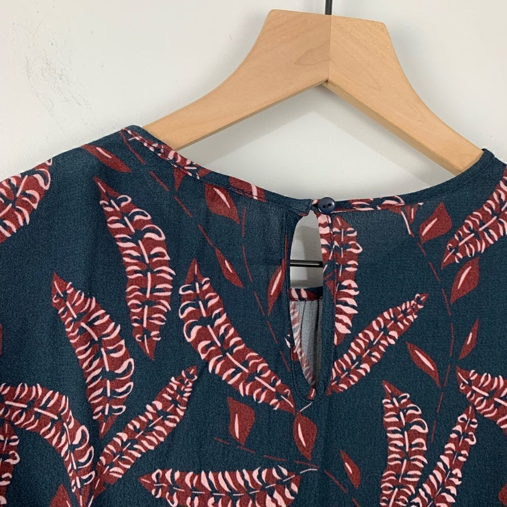 See U Soon Navy/Red Pattern Blouse S NWT - Picture 7 of 9